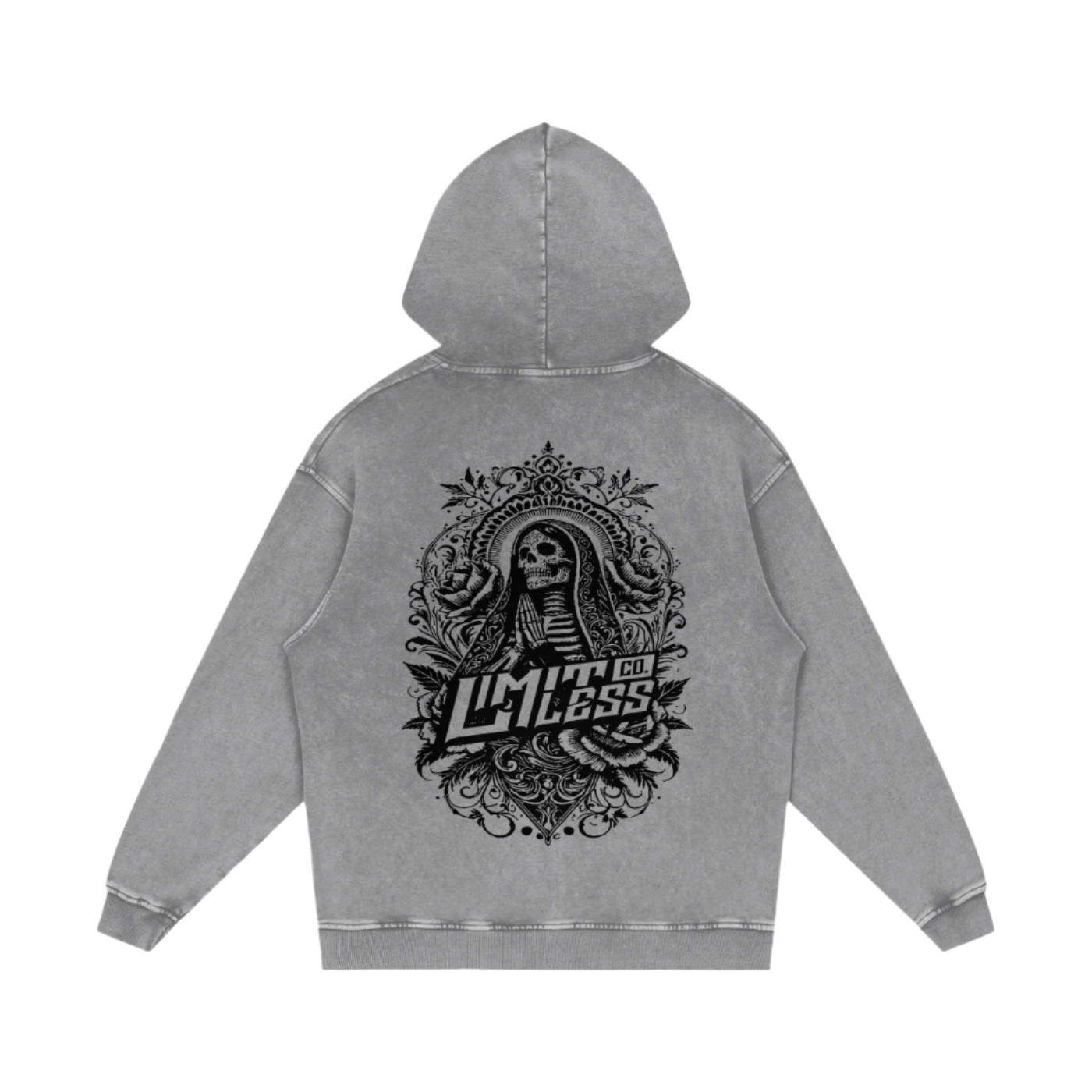 VIRGIN MARY ACID WASH OVERSIZE HOODIE