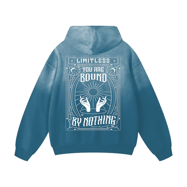 YOU ARE BOUND BY NOTHING - HEAVYWEIGHT SUNFADE OVERWEIGHT HOODIE