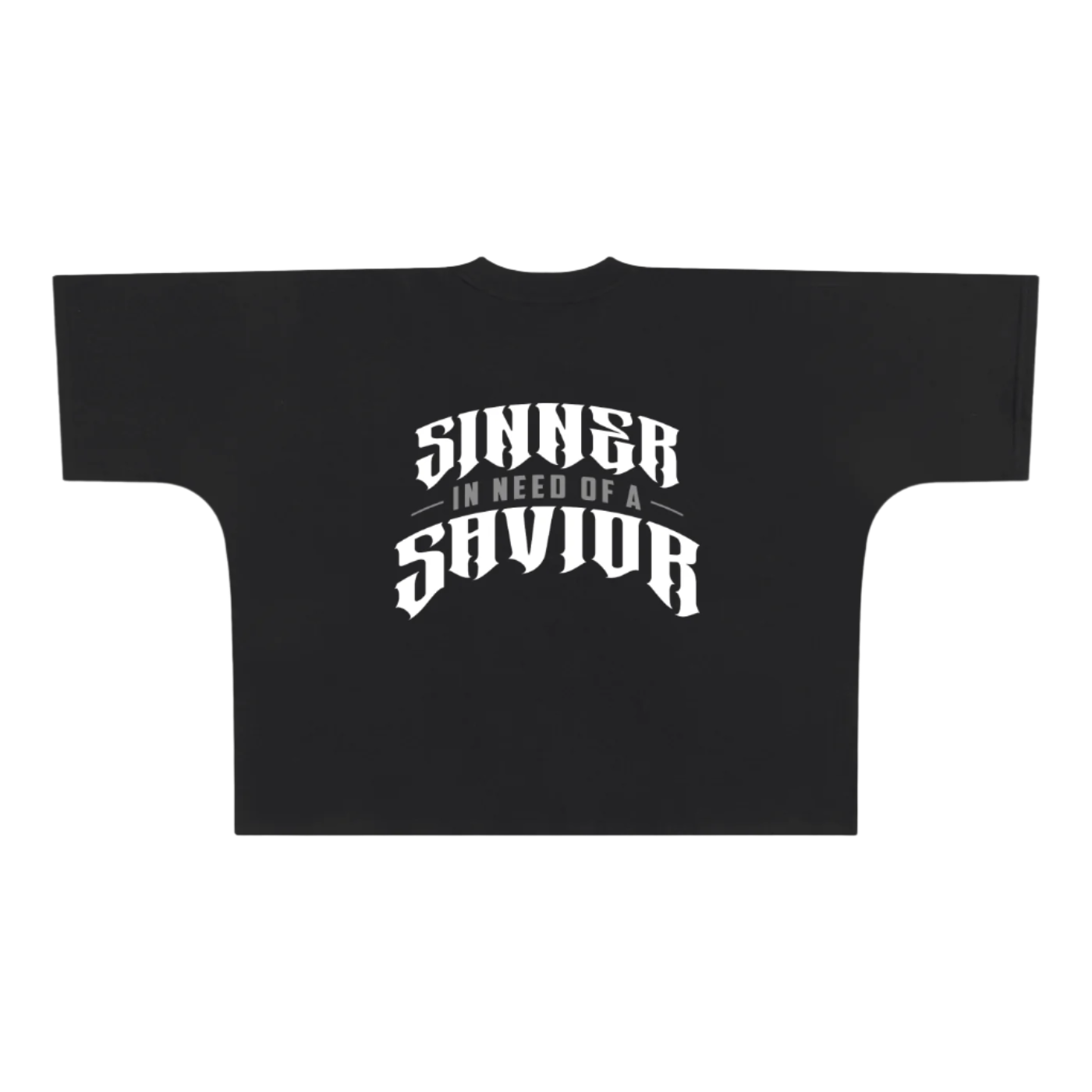 SINNER IN NEED OF A SAVIOR - OVERSIZE ONE PIECE BOXY TEE
