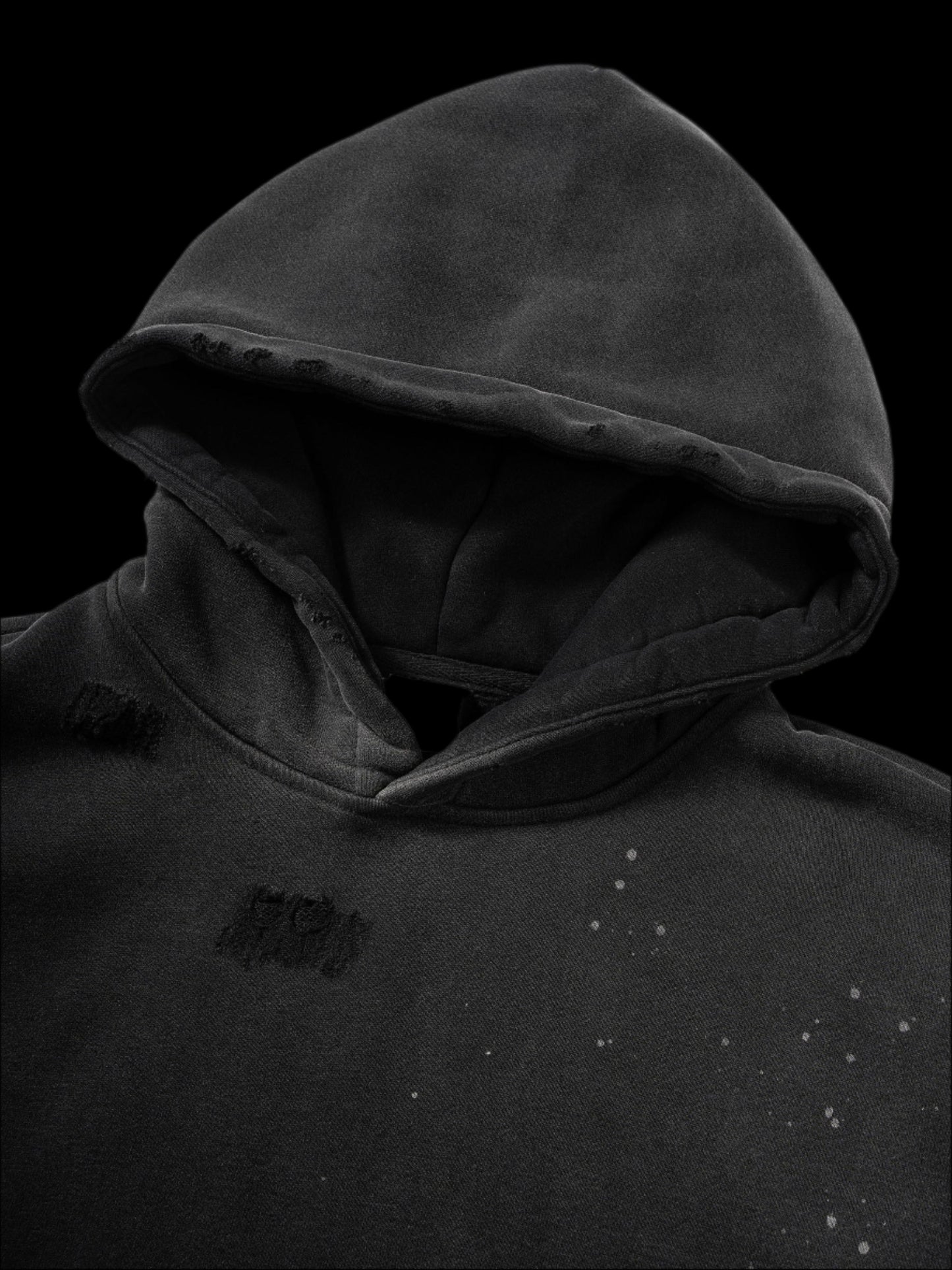 SAINT MICHAEL - VINTAGE ACID WASHED FRAYED HOODIE