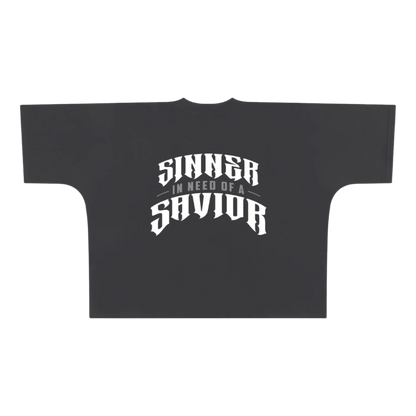 SINNER IN NEED OF A SAVIOR - OVERSIZE ONE PIECE BOXY TEE