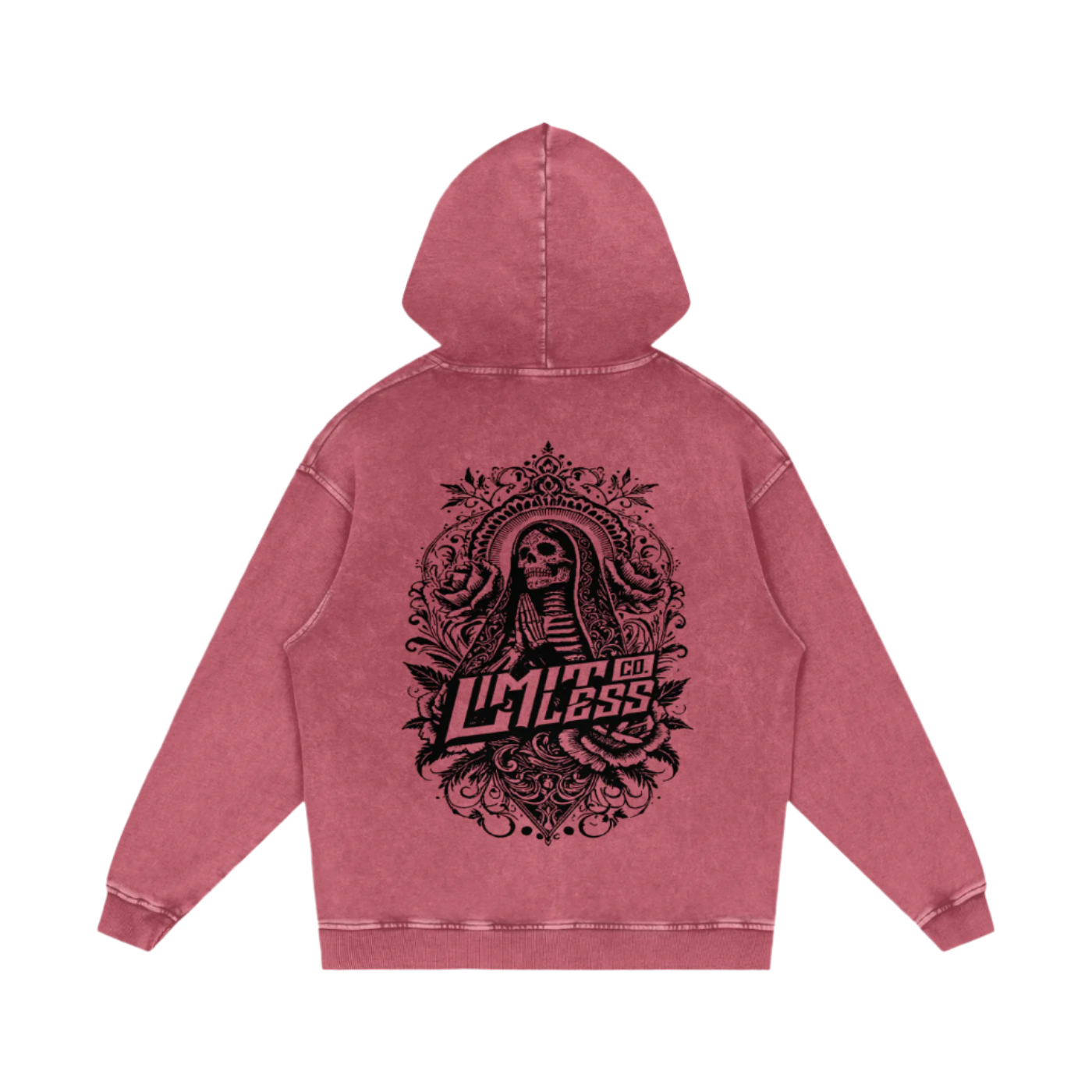 VIRGIN MARY ACID WASH OVERSIZE HOODIE