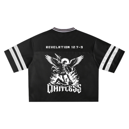 SAINT MICHAEL TAPED MESH BOXY T SHIRT