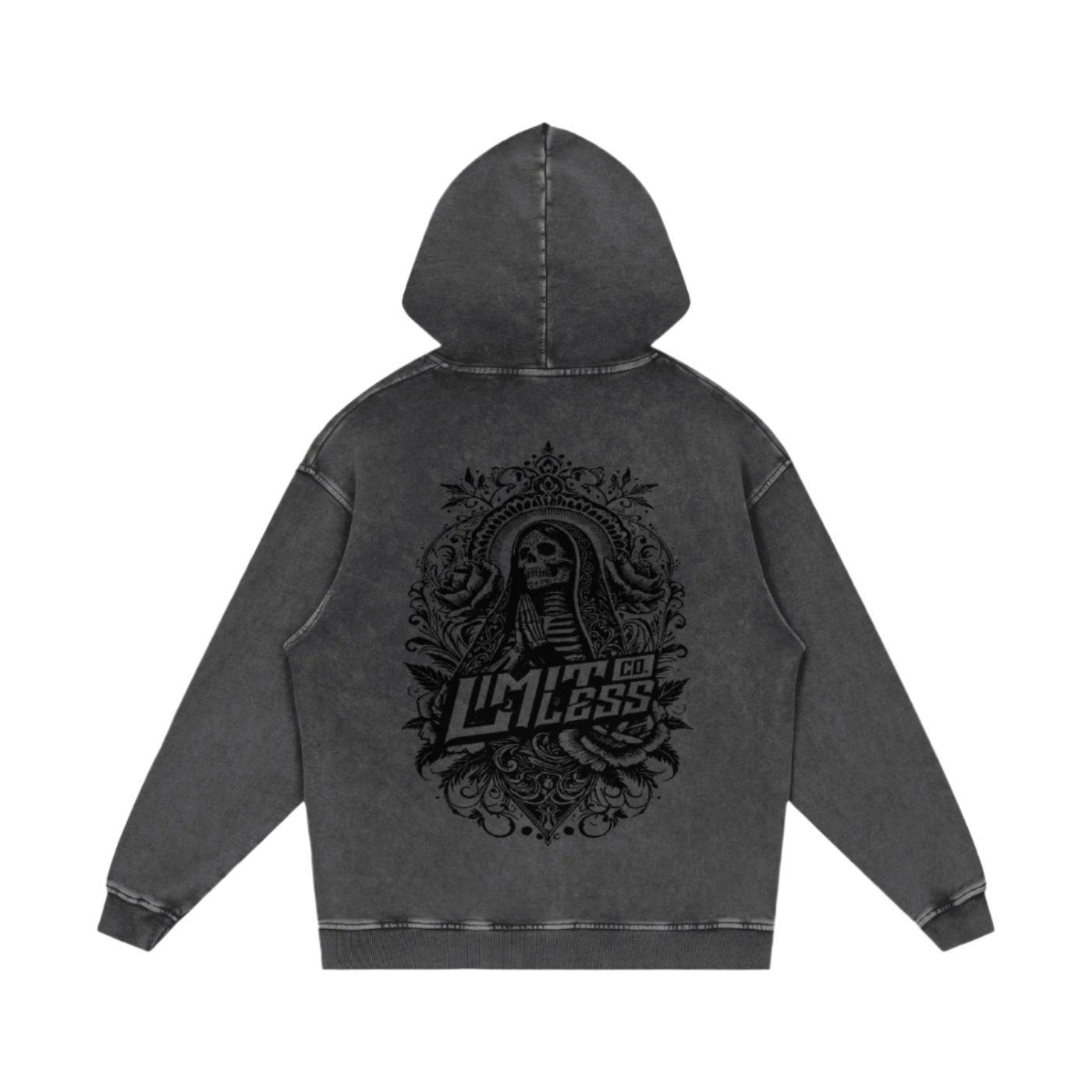 VIRGIN MARY ACID WASH OVERSIZE HOODIE