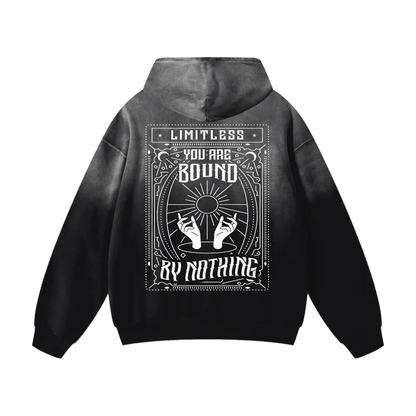 YOU ARE BOUND BY NOTHING - HEAVYWEIGHT SUNFADE OVERWEIGHT HOODIE