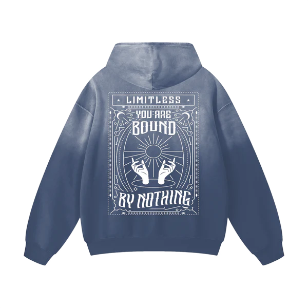 YOU ARE BOUND BY NOTHING - HEAVYWEIGHT SUNFADE OVERWEIGHT HOODIE