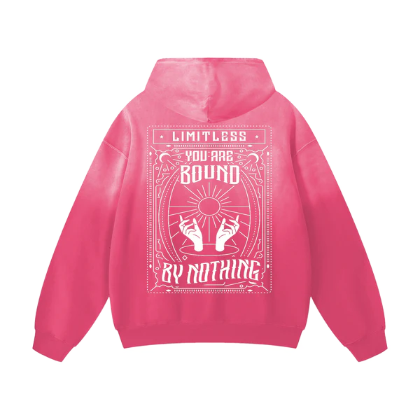 YOU ARE BOUND BY NOTHING - HEAVYWEIGHT SUNFADE OVERWEIGHT HOODIE