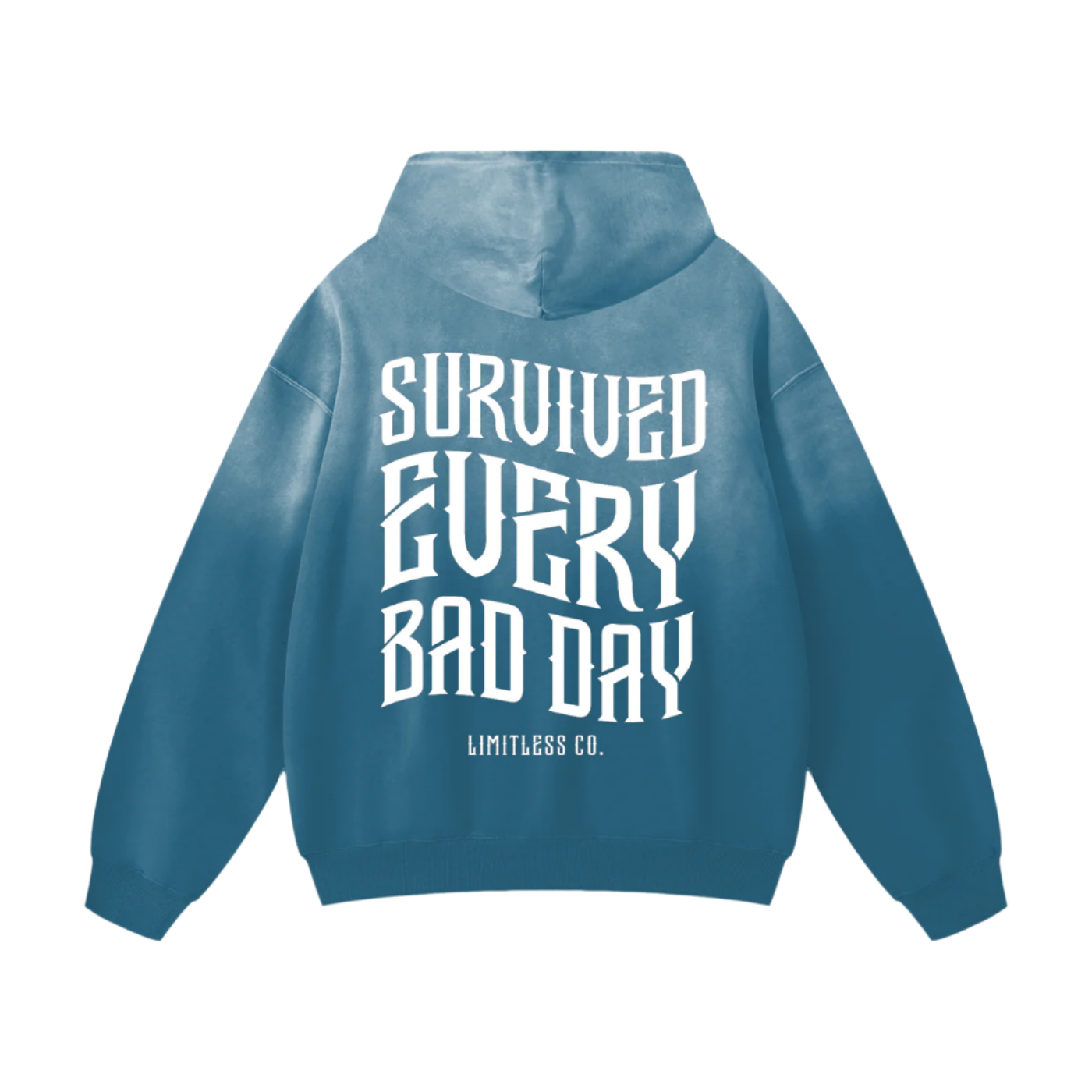 SURVIVED EVERY BAD DAY - HEAVYWEIGHT SUNFADE OVERSIZED HOODIE