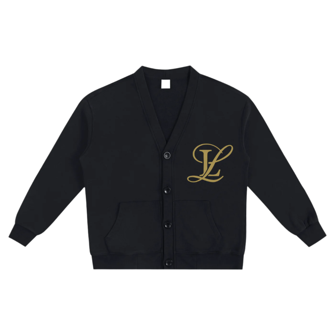 PSALM 46 SNOW WASHED CARDIGAN - BLACK