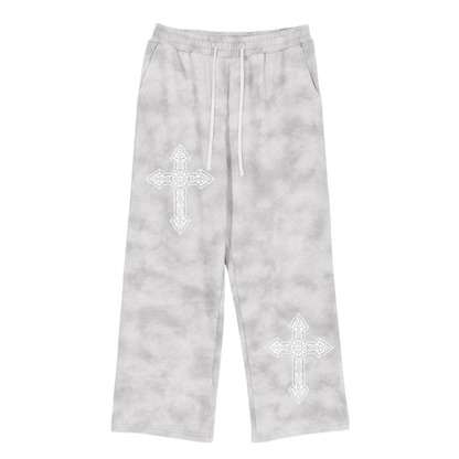 CELTIC CROSS SNOW CAMO SWEATPANTS