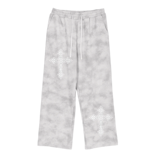 CELTIC CROSS SNOW CAMO SWEATPANTS