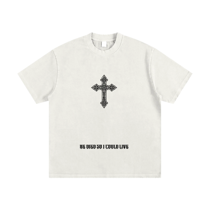 SAINT MICHAEL - HEAVYWEIGHT VINTAGE WASHED FRAYED T SHIRT