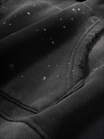 SAINT MICHAEL - VINTAGE ACID WASHED FRAYED HOODIE