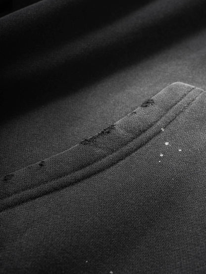 SAINT MICHAEL - VINTAGE ACID WASHED FRAYED HOODIE