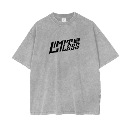 FEAR LESS FOR I AM WITH YOU - ACID WASH OVERSIZE T SHIRT